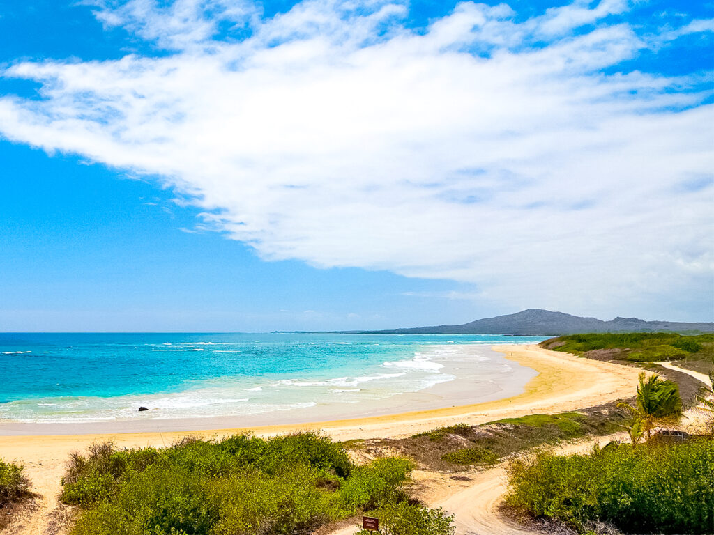Ecuador Strandküste mit Blauem Himmel